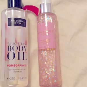 Vs body oil champamge toast shimmer mist